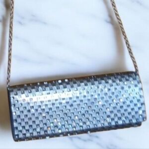 Metallic Silver Clutch | Studded